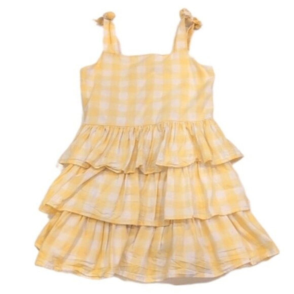 Gymboree Plaid Spring Dress Tiered Ruffled Sleeveless Easter Gingham Party